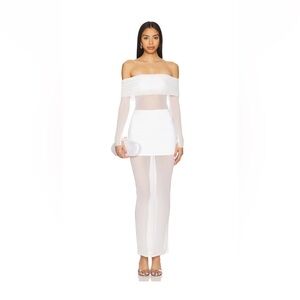 Elegant Off-Shoulder White Dress